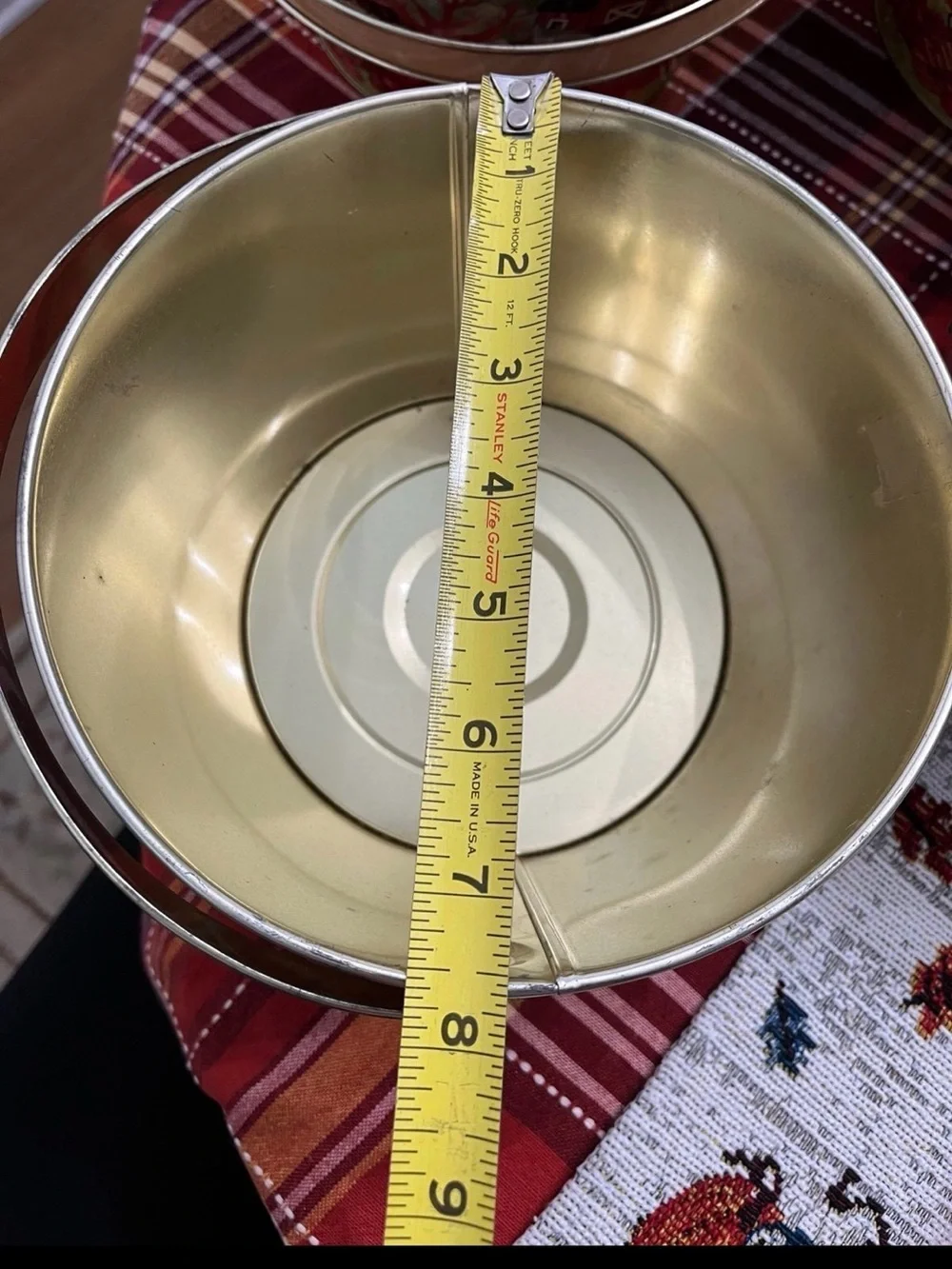 Gold Metal Serving Fall Buckets with Handles - Set of 6